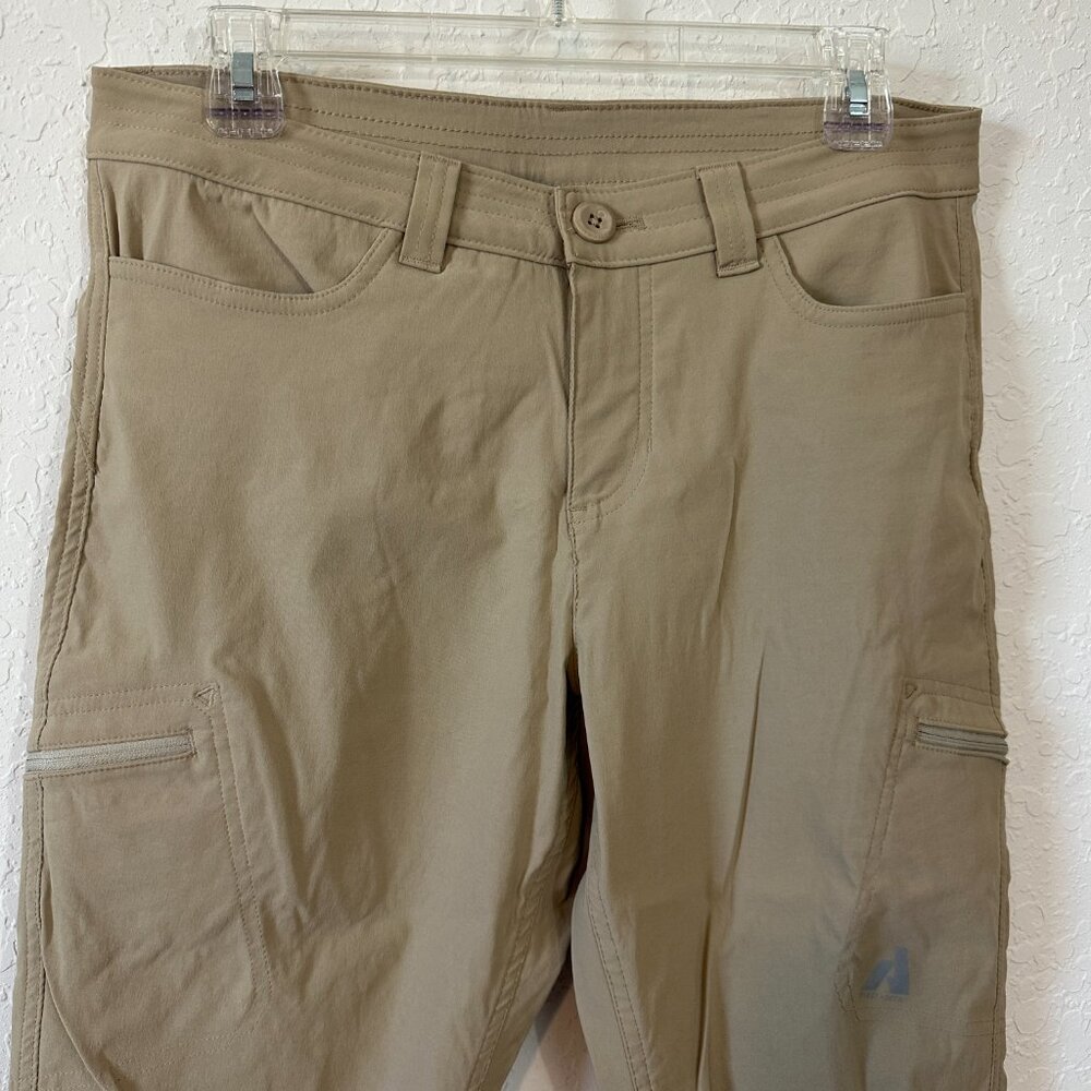 Eddie Bauer 6 First Ascent Guide Pro Tan Khaki Cargo Capri Cropped Pants - Picture 2 of 7